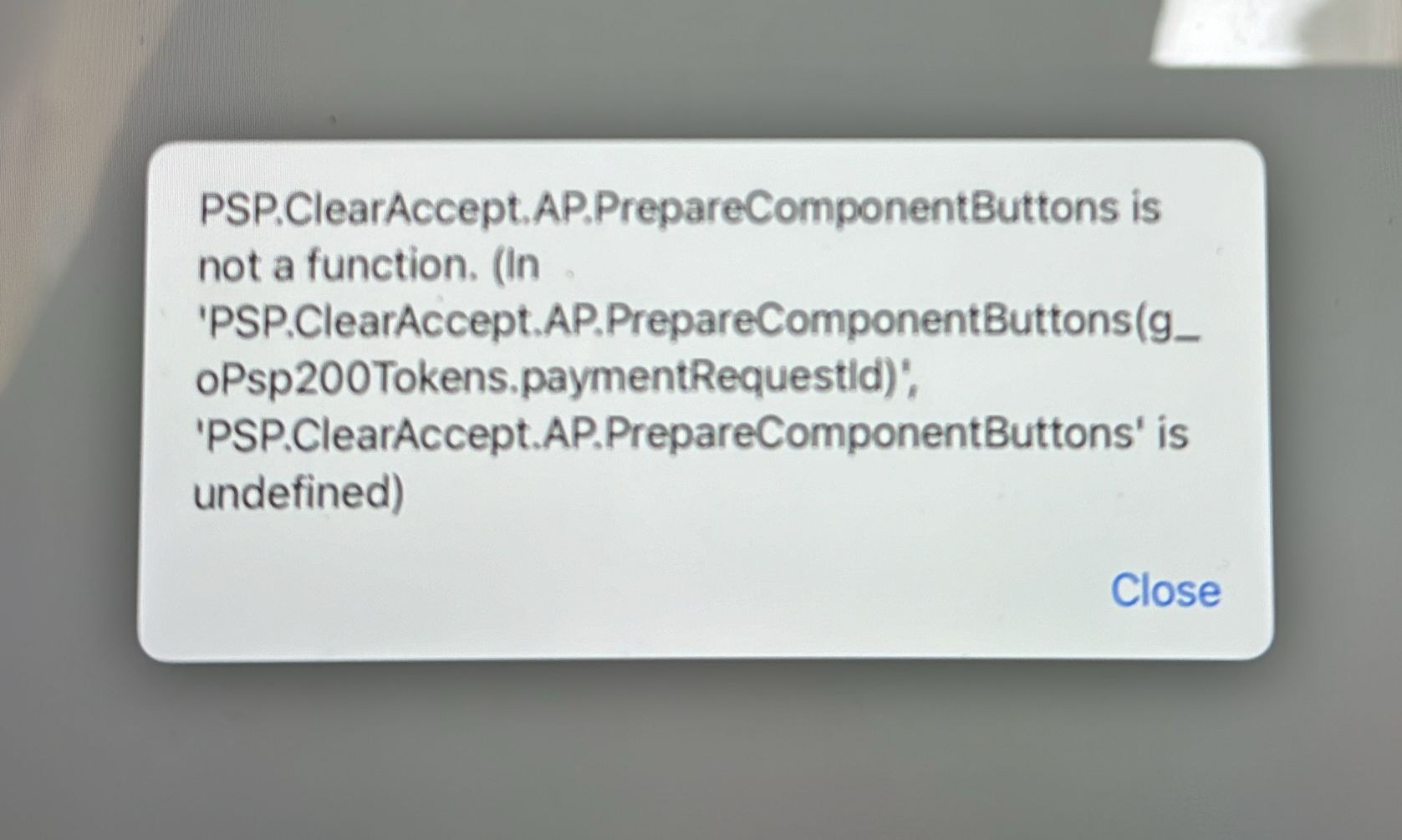 ClearAccept PrepareComponentButton Token